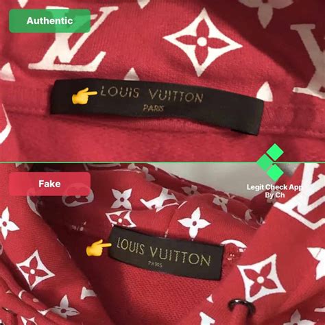 fake vs real supreme lv hoodie|false louis vuitton hoodie.